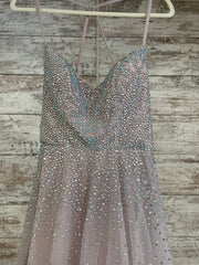 BLUSH SPARKLY A LINE GOWN-NEW