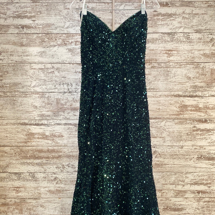 GREEN SEQUIN MERMAID GOWN