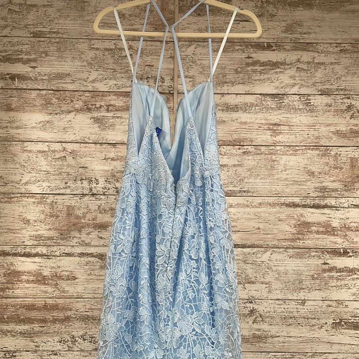 BLUE LACE MERMAID GOWN (NEW)