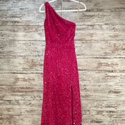 PINK SEQUIN LONG DRESS