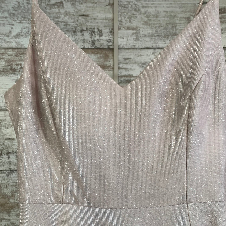 PINK SPARKLY A LINE GOWN