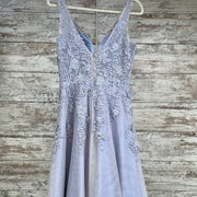 LAVENDER/FLORAL A LINE GOWN