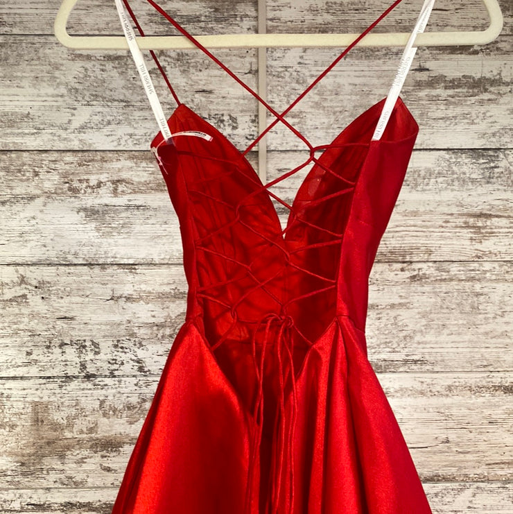RED A LINE GOWN
