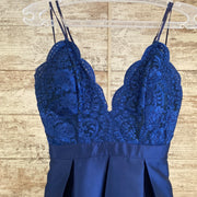 NAVY A LINE GOWN