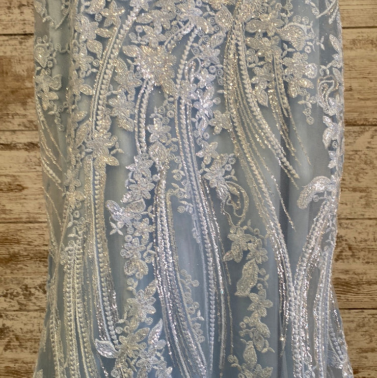 BLUE/FLORAL MERMAID GOWN