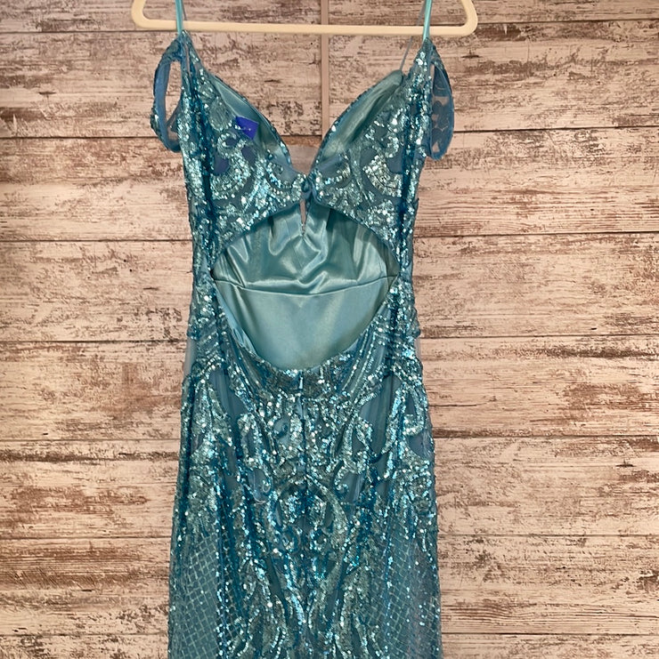 BLUE SPARKLY LONG DRESS (NEW)