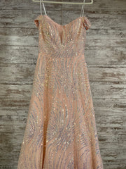 PINK SPARKLY A LINE GOWN (NEW)