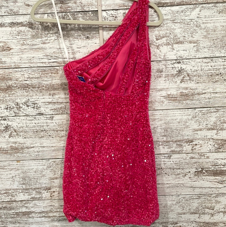 PINK SEQUIN SHORT DRESS