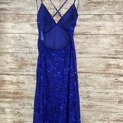 ROYAL BLUE SEQUIN LONG DRESS