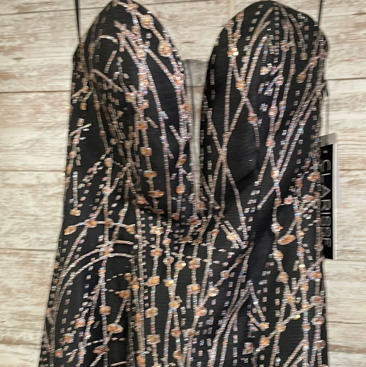BLACK/GOLD MERMAID GOWN (NEW)