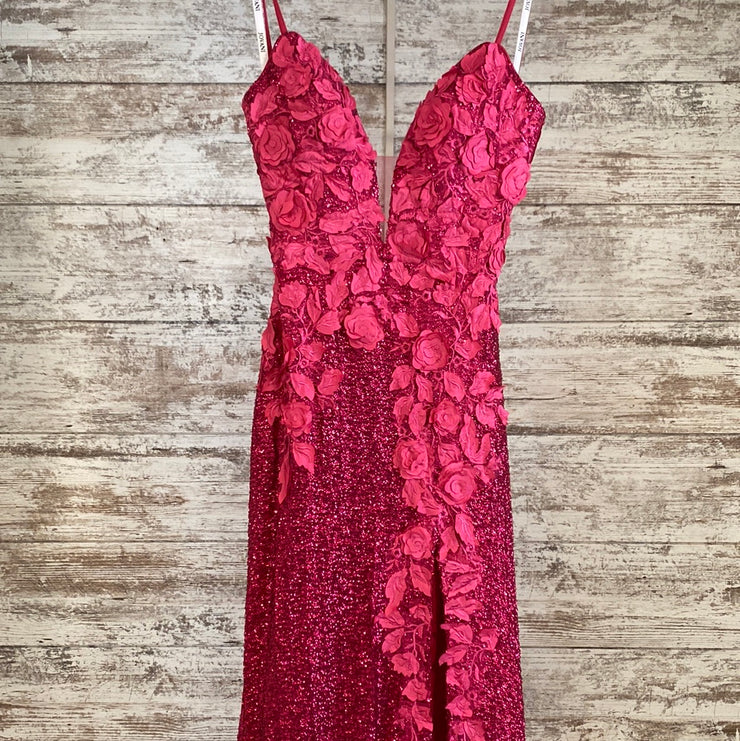 PINK/FLORAL LONG GOWN (NEW)