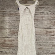 WHITE SEQUIN LONG DRESS (NEW)