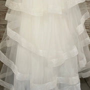 WHITE RUFFLED WEDDING GOWN-NEW