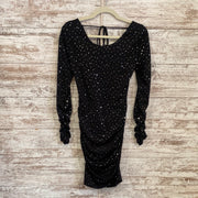 BLACK SPARKLY SHORT DRESS