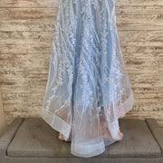 BLUE/FLORAL MERMAID GOWN