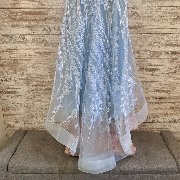 BLUE/FLORAL MERMAID GOWN