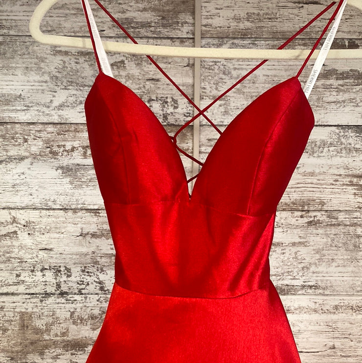 RED A LINE GOWN