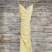 YELLOW LONG EVENIN GOWN
