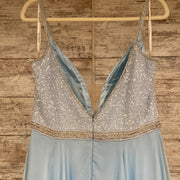 BLUE A LINE GOWN