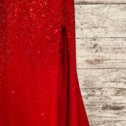 RED SPARKLY LONG EVENING GOWN