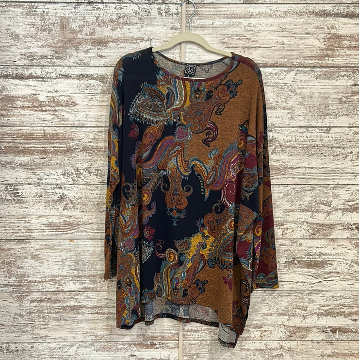 TAN/COLORFUL TUNIC