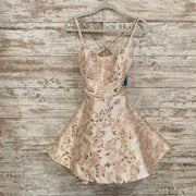 IVORY/FLORAL SHORT DRESS