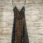 BLACK/COLORFUL A LINE GOWN-NEW