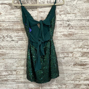 GREEN SPARKLY SHORT DRESS