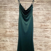 GREEN LONG EVENING GOWN