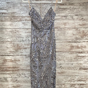 SILVER SPARKLY LONG DRESS