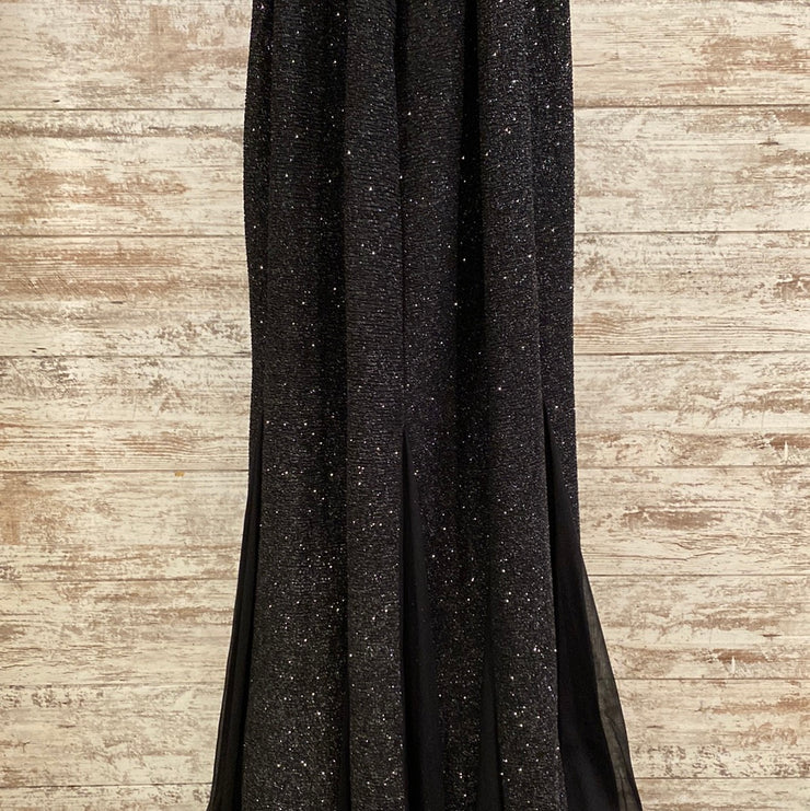 BLACK SPARKLY LONG DRESS