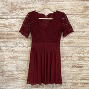 BURGUNDY SHORT DRESS