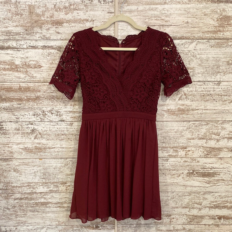 BURGUNDY SHORT DRESS