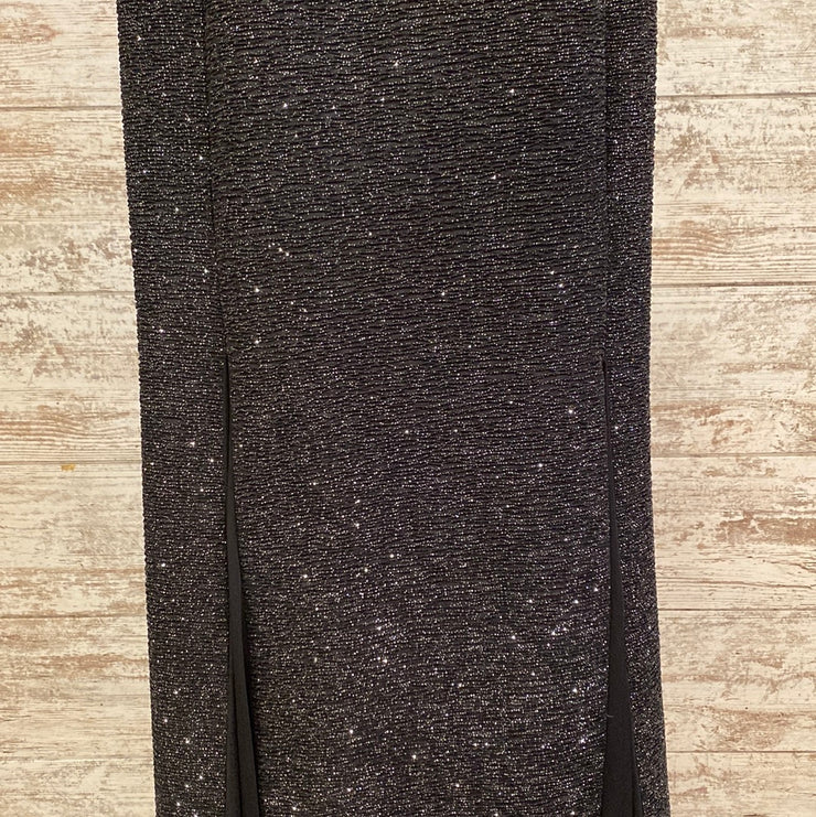 BLACK SPARKLY LONG DRESS