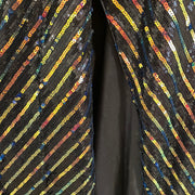 BLACK/COLORFUL A LINE GOWN-NEW