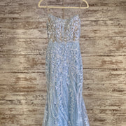 BLUE/FLORAL MERMAID GOWN
