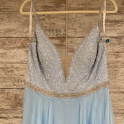 BLUE A LINE GOWN