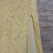 YELLOW LACE LONG DRESS (NEW)