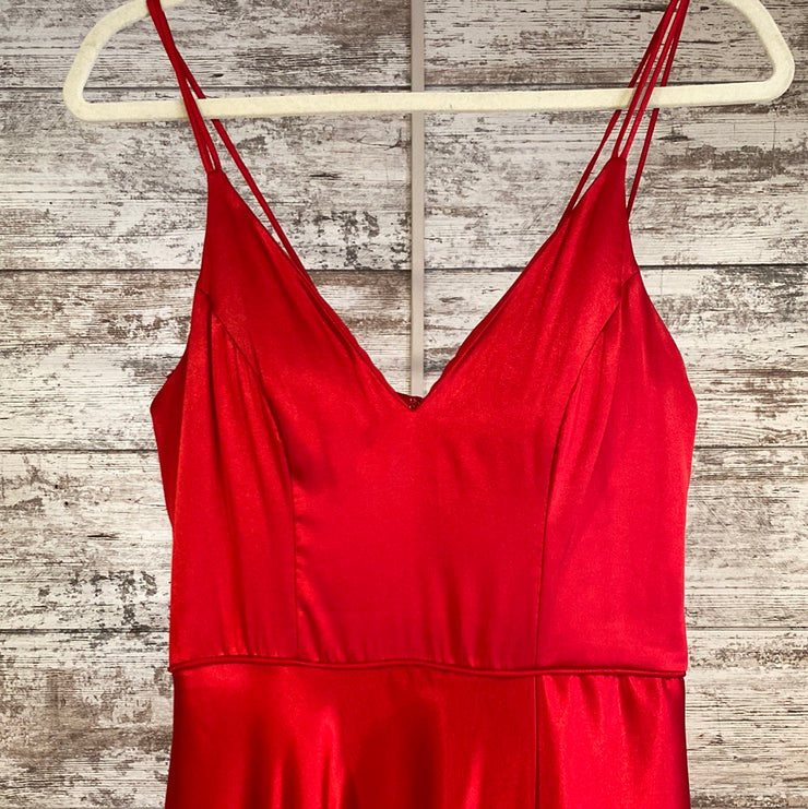 RED A LINE GOWN