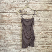 GRAY SPARKLY SHORT DRESS