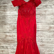 RED SPARKLY MERMAID GOWN-NEW