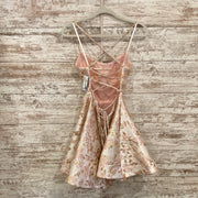 IVORY/FLORAL SHORT DRESS