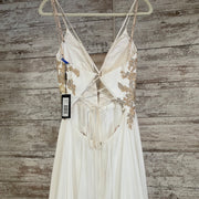 WHITE/GOLD LONG DRESS (NEW)