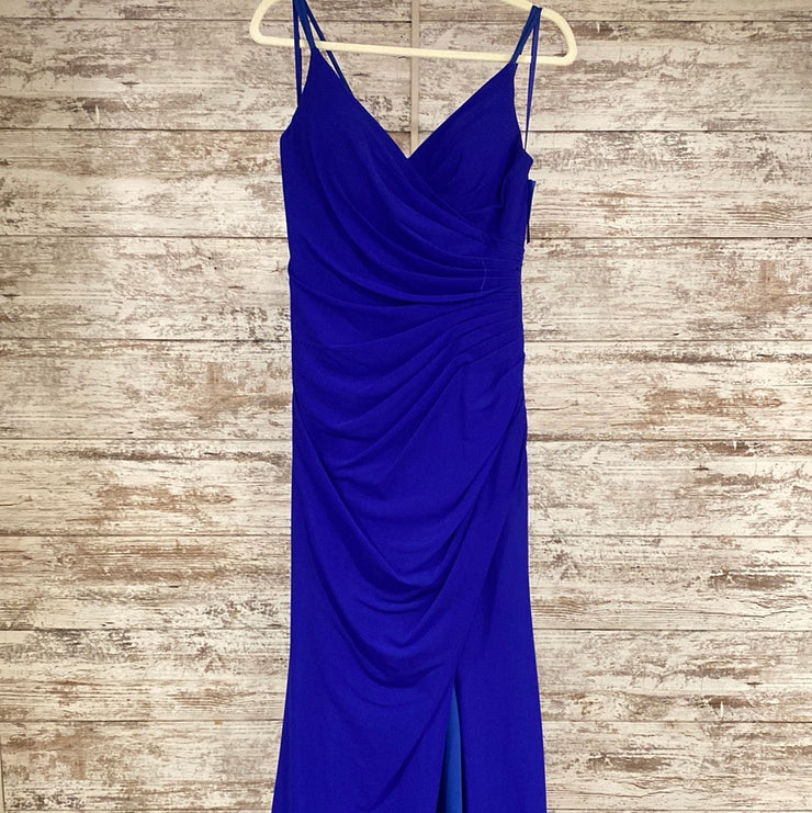 ROYAL BLUE LONG EVENING GOWN