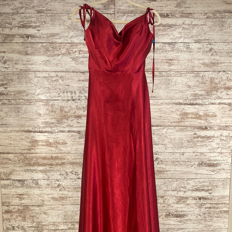 RED A LINE GOWN