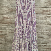 PURPLE/WHITE A LINE GOWN (NEW)