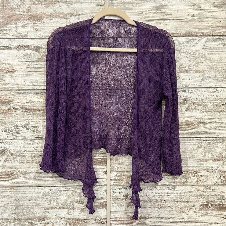 PURPLE STRETCH OPEN SHRUG