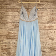 BLUE A LINE GOWN
