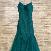 GREEN/FLORAL MERMAID GOWN