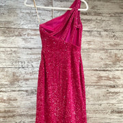 PINK SEQUIN LONG DRESS